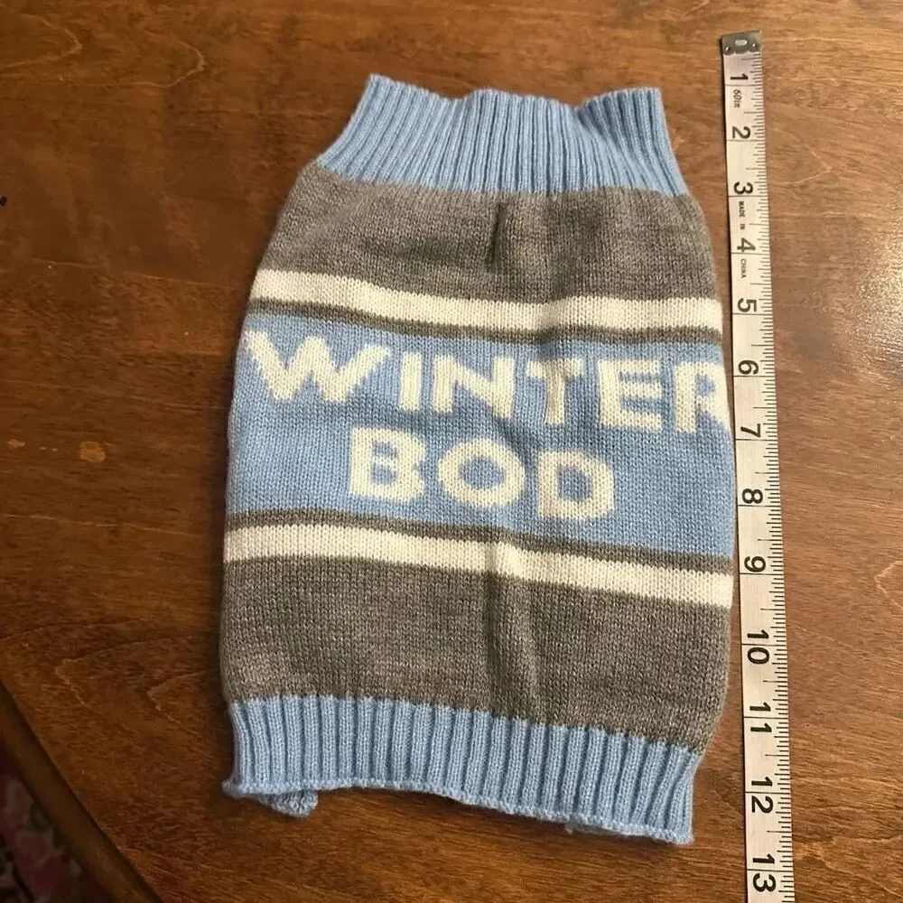 Winter Bod Dog Sweater Sz M